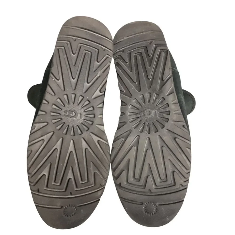 UGG Australia Women's Cory‎ Suede Ankle Sheepskin Boots Size 6 Grey Outdoor
